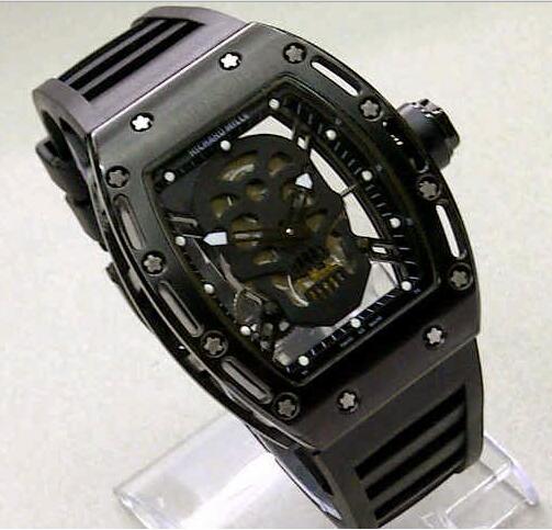 Richard Mille Replica RM 052 ALL Black Skull DLC watch